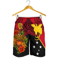 Papua New Guinea Men Shorts - Tumbuan, Duk - duk and Lime Gourd - Polynesian Pride