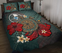 Yap Quilt Bed Set - Blue Turtle Tribal - Polynesian Pride