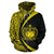 Polynesian Coat of Arms of Samoa Zip Hoodie Yellow - Polynesian Pride