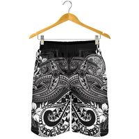 American Samoa Men's Shorts - White Shark Polynesian Tattoo - Polynesian Pride