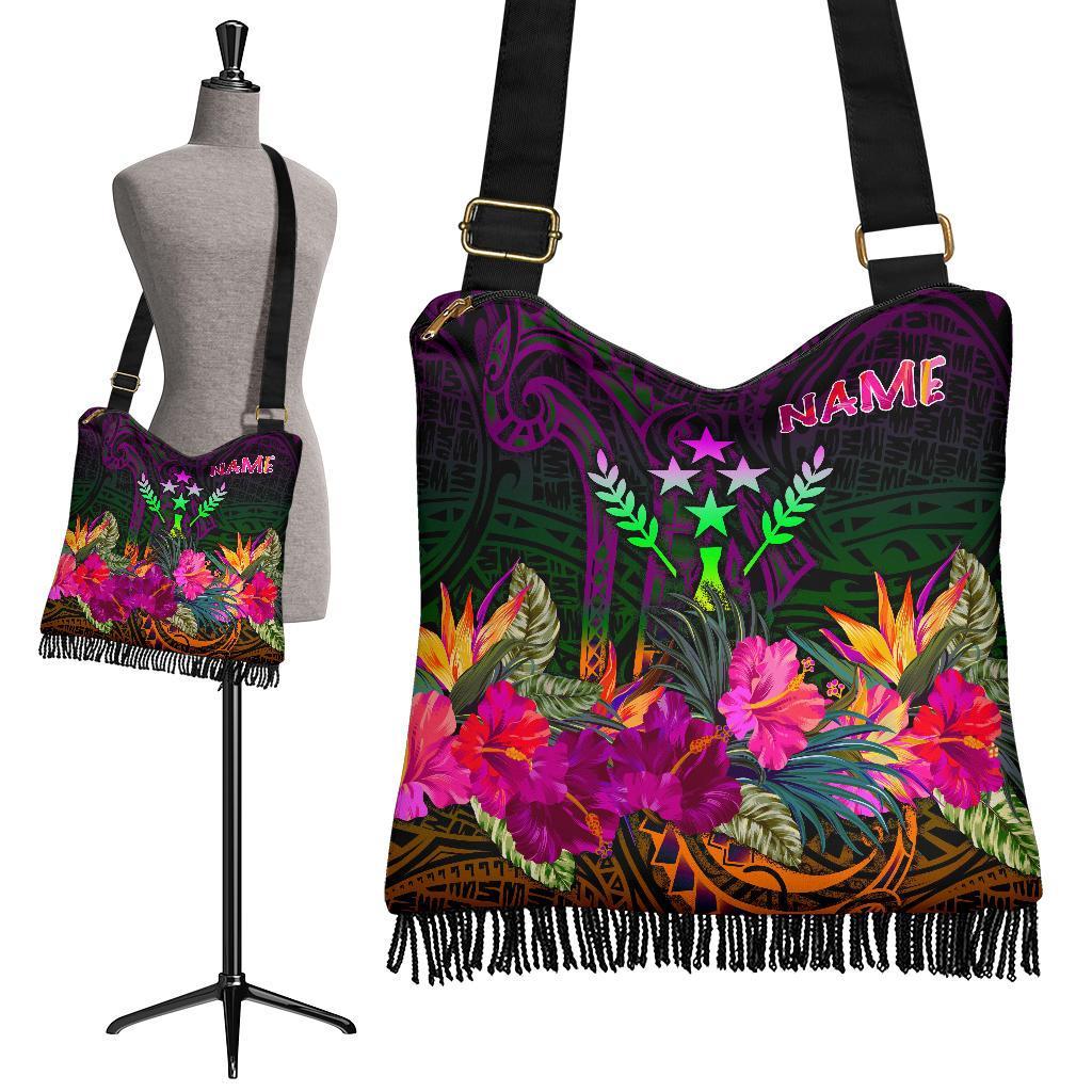 Kosrae Personalised Crossbody Boho Handbag - Summer Hibiscus - Polynesian Pride