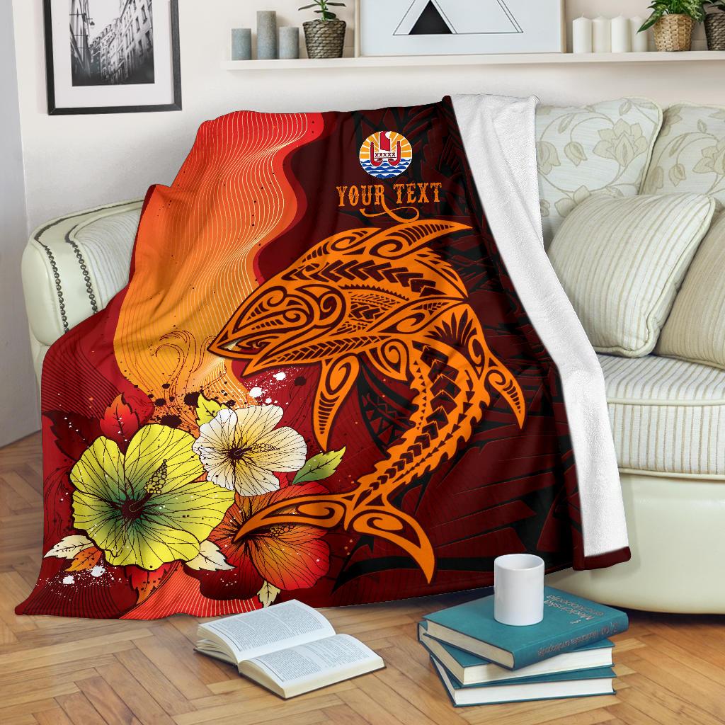 Tahiti Custom Personalised Premium Blankets - Tribal Tuna Fish - Polynesian Pride