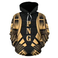 Papua New Guinea Polynesian ll Over Hoodie Yellow Tattoo - Polynesian Pride