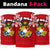 (Custom Personalised) Tonga Rugby Bandana 3 - Pack Royal Style One Size Red - Polynesian Pride