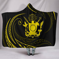 Cook Islands Hooded Blanket - Yellow - Frida Style Hooded Blanket White - Polynesian Pride