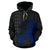 Polynesian Kakau Hula Girl Turtle Hibiscus Hawaii Hoodie Blue - Polynesian Pride