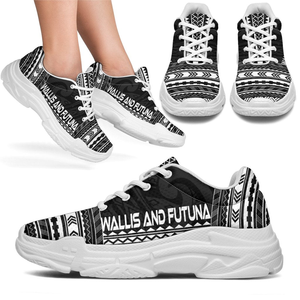 Wallis And Futuna Chunky Sneakers - Polynesian Chief Black Version - Polynesian Pride