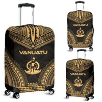 Vanuatu Polynesian Chief Luggage Cover - Gold Version Gold - Polynesian Pride