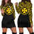 Wallis and Futuna Women Hoodie Dress - Wallis and Futuna Coat Of Arms Polynesian Gold Black Gold - Polynesian Pride