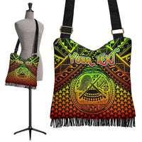 Polynesian American Samoa Personalised Crossbody Boho Handbag - Reggae Vintage Polynesian Patterns - Polynesian Pride
