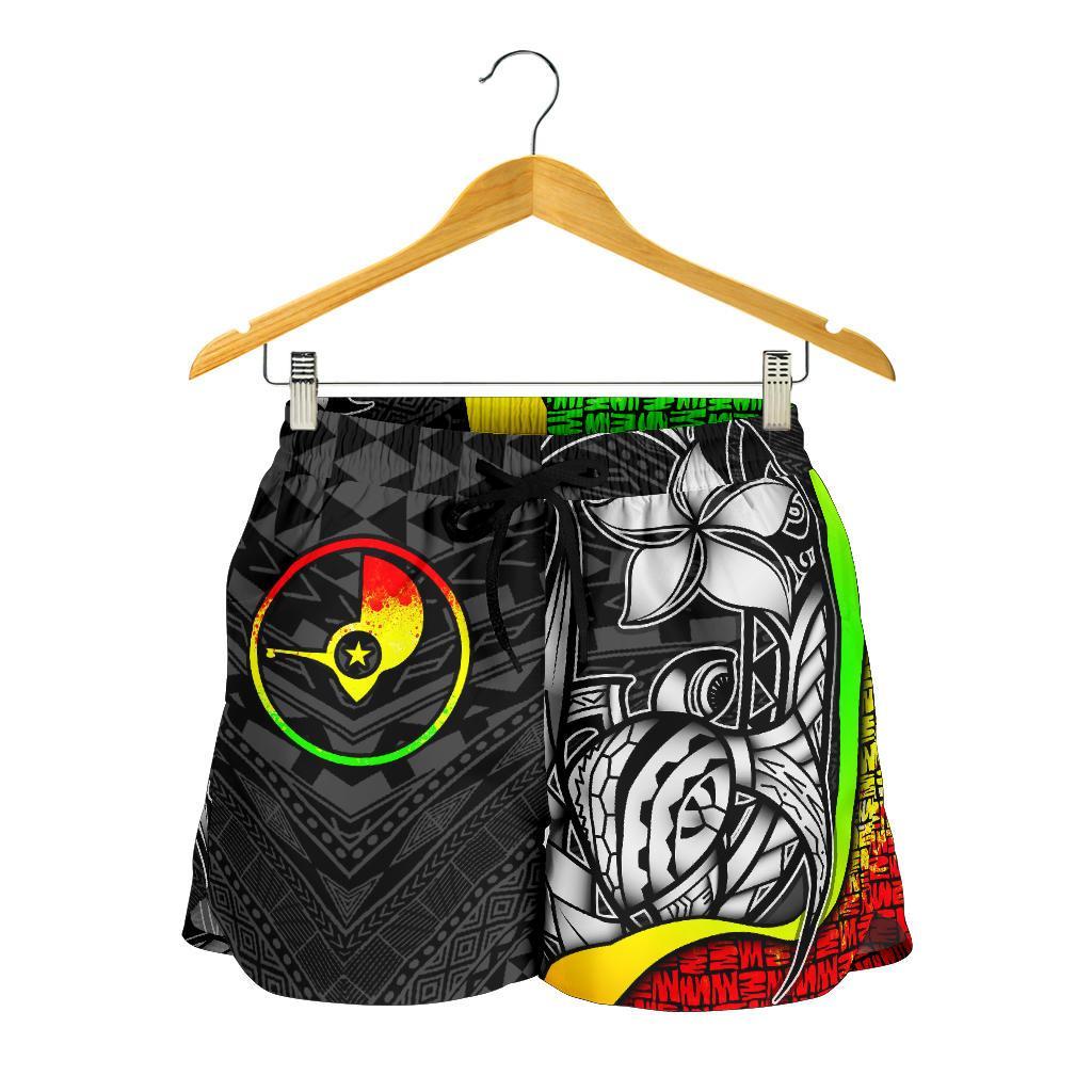 Yap Micronesia Women's Shorts Reggae - Turtle With Hook - Polynesian Pride