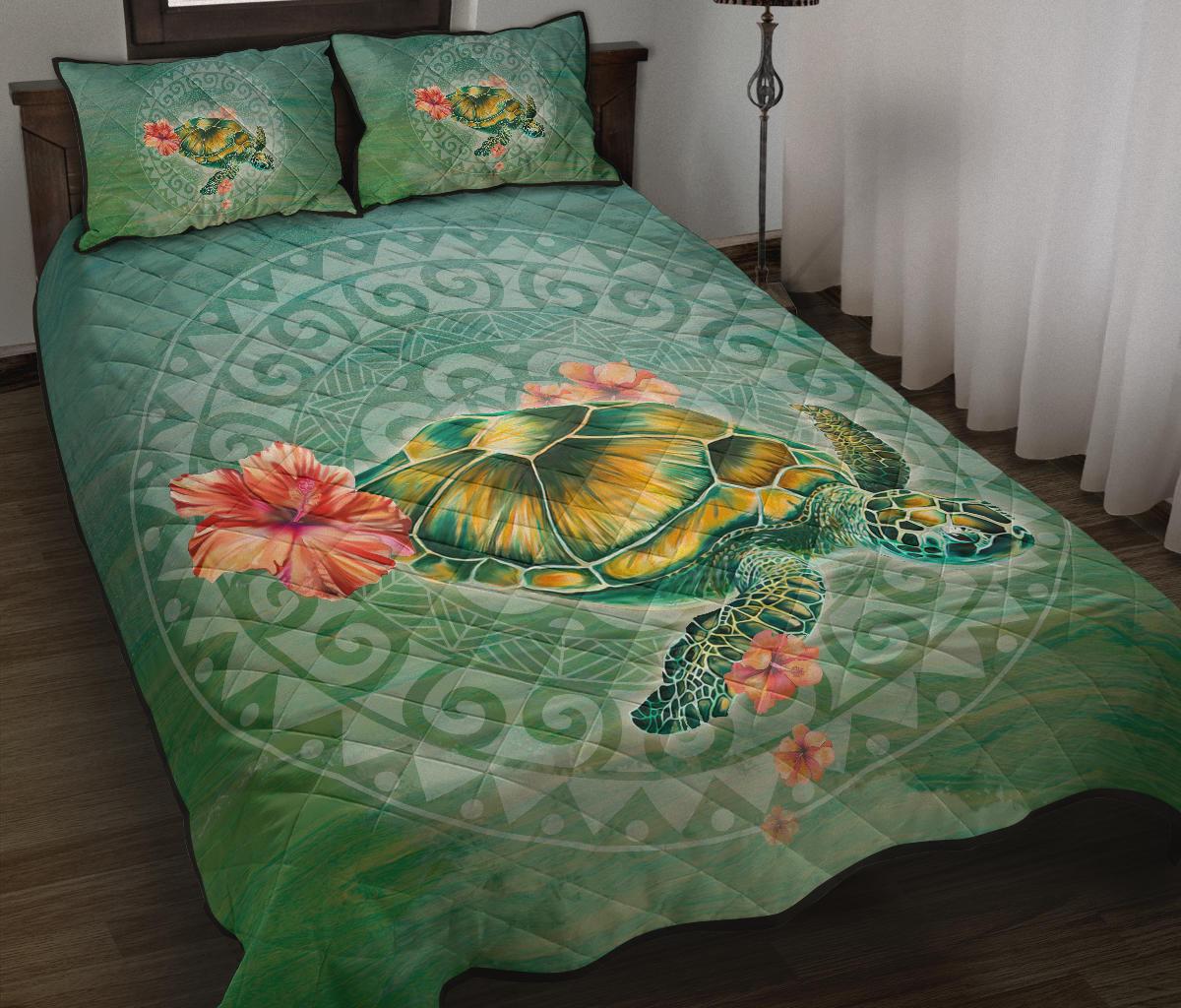 Circle Turtle Quilt Bed Set - Polynesian Pride