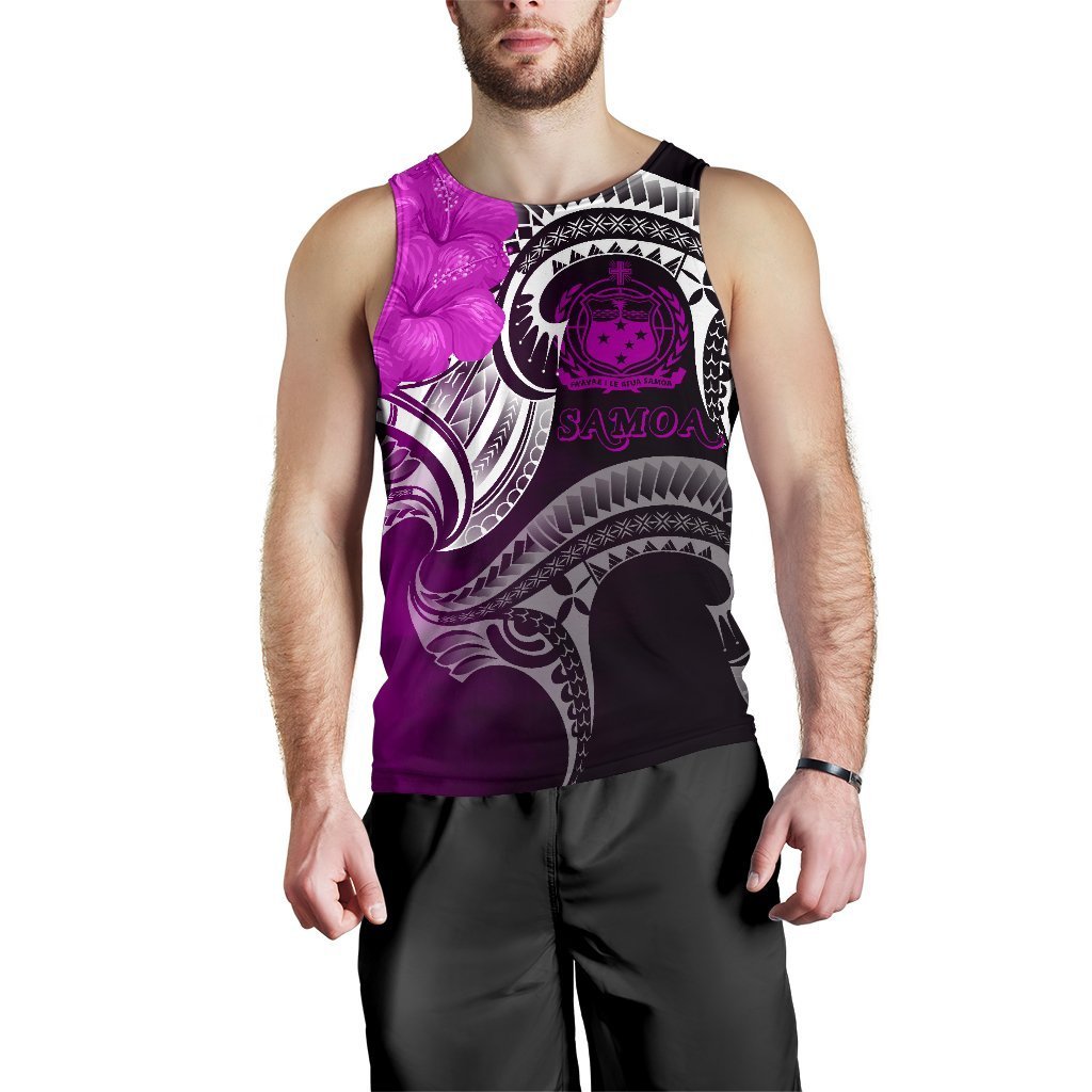 Samoa Men's Tank Top - Samoa Seal Wave Style (Pink) BN18 - Polynesian Pride