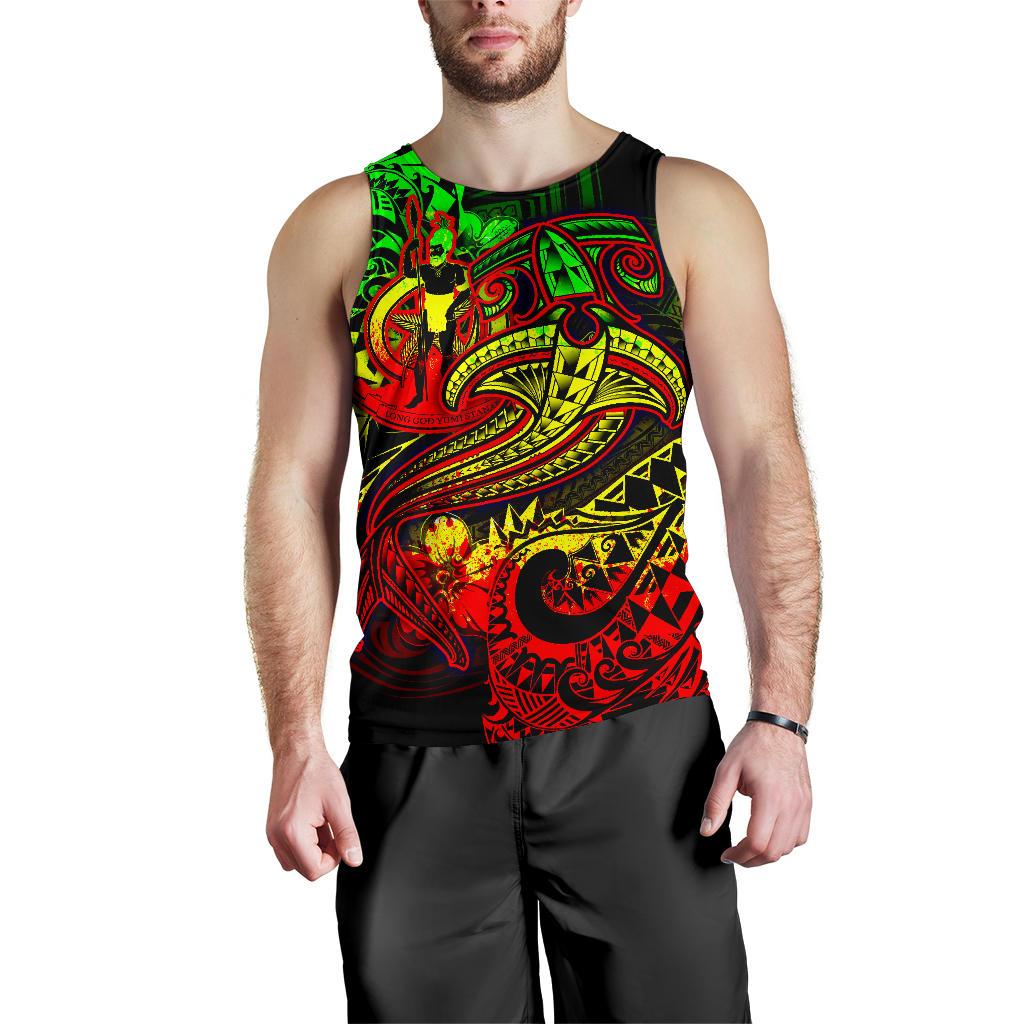 Vanuatu Polynesian Men's Tank Top - Reggae Shark Polynesian Tattoo - Polynesian Pride