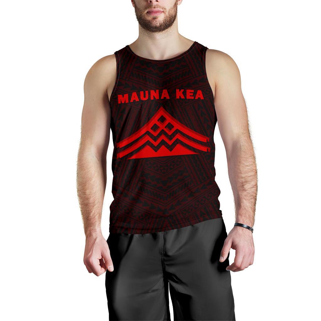 Hawaii Mauna Kea Polynesian Men's Tank Top Red - Polynesian Pride