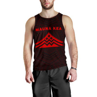 Hawaii Mauna Kea Polynesian Men's Tank Top Red - Polynesian Pride