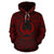 Pohnpei ll Over Hoodie Pohnpei Coat of rms Polynesian Red Black Unisex Red - Polynesian Pride