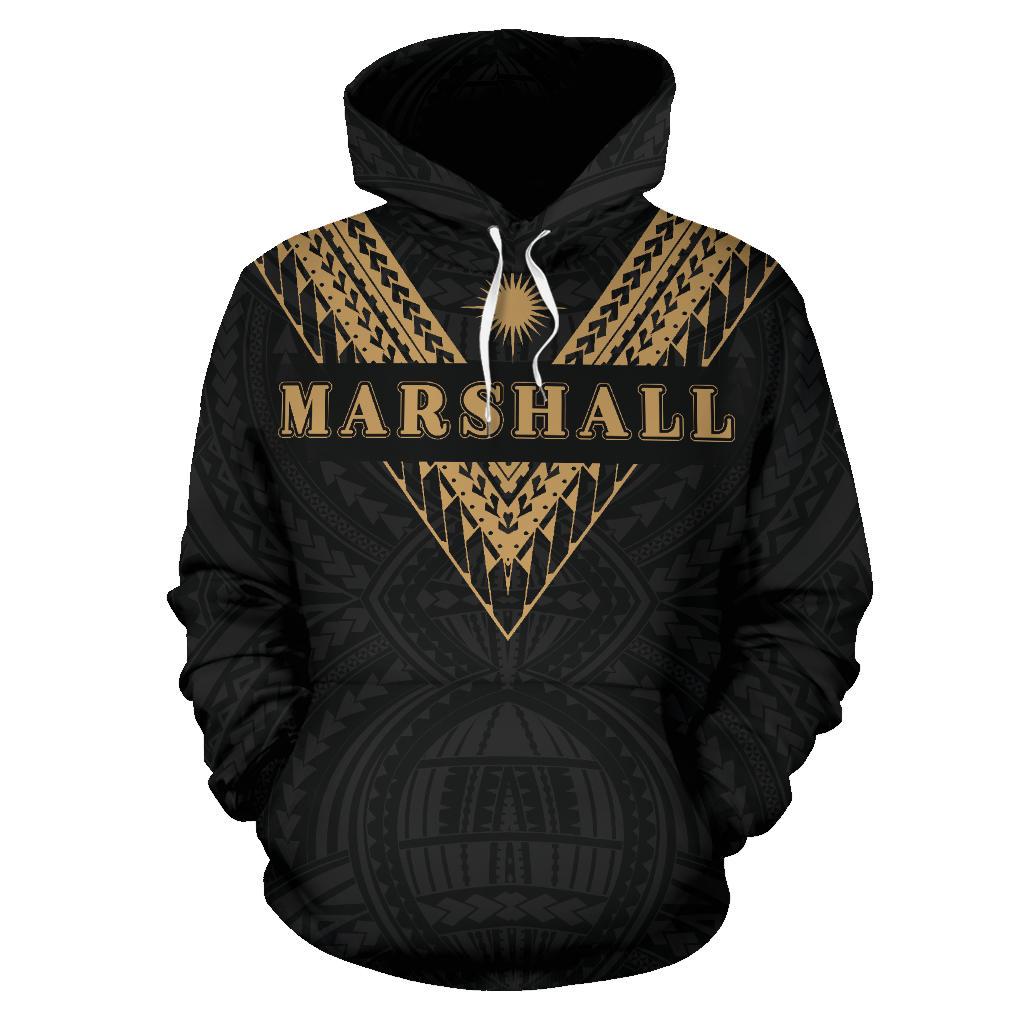 Marshall Islands All Over Hoodie Gold Sailor Style - Polynesian Pride