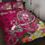 Guam Custom Personalised Quilt Bed Set - Turtle Plumeria (Pink) Art - Polynesian Pride