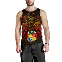 Tonga Polynesian Men's Tank Top - Red Manta Ray - Polynesian Pride