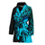 Guam Women's Bathrobe - Hibiscus And Wave Navy Women's Bath Robe - Guam Women's Bathrobe - Hibiscus and Wave Navy K6 Universal Fit Navy - Polynesian Pride