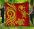 Polynesian Hawaii (Kanaka Maoli) Premium Quilt - Red Tentacle Turtle - Polynesian Pride