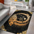 Hawaii Turtle Hibiscus Corner Map Polynesian Area Rug AH Rug Gold - Polynesian Pride