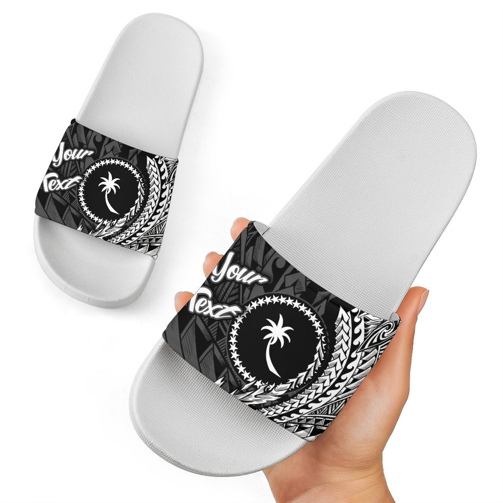 Chuuk State Slide Sandals - Custom Personalised Wings Style White - Polynesian Pride