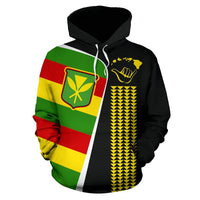 Hawaii Hoodie Kanaka Maoli Flag Sports Style - Polynesian Pride