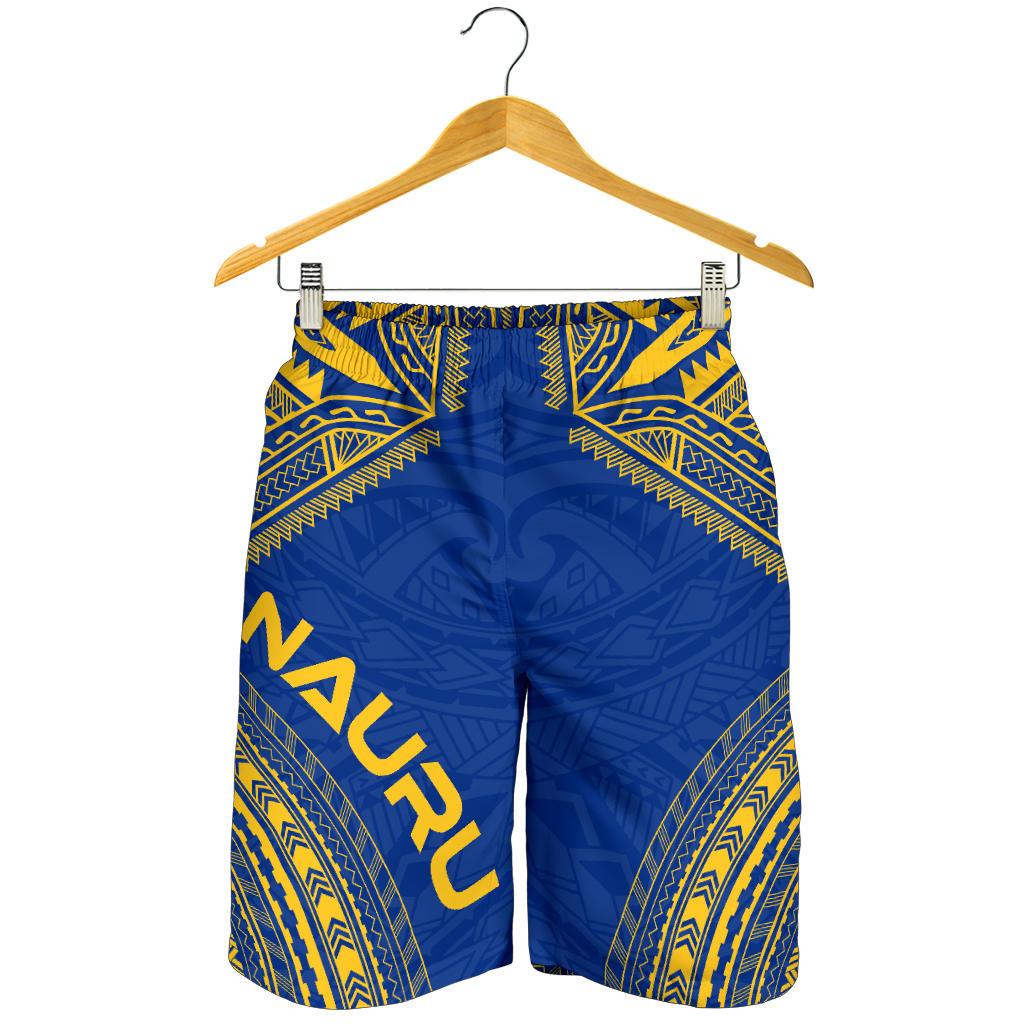 Nauru Men's Shorts - Polynesian Chief Flag Version - Polynesian Pride