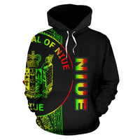 Niue Polynesian Hoodie Line Reggae - Polynesian Pride