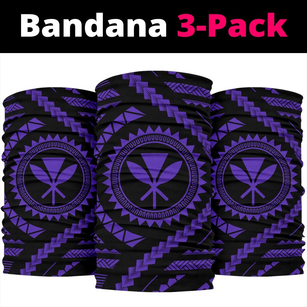 Hawaiian Kanaka Maoli Violet Bandana 3 - Pack - Polynesian Pride