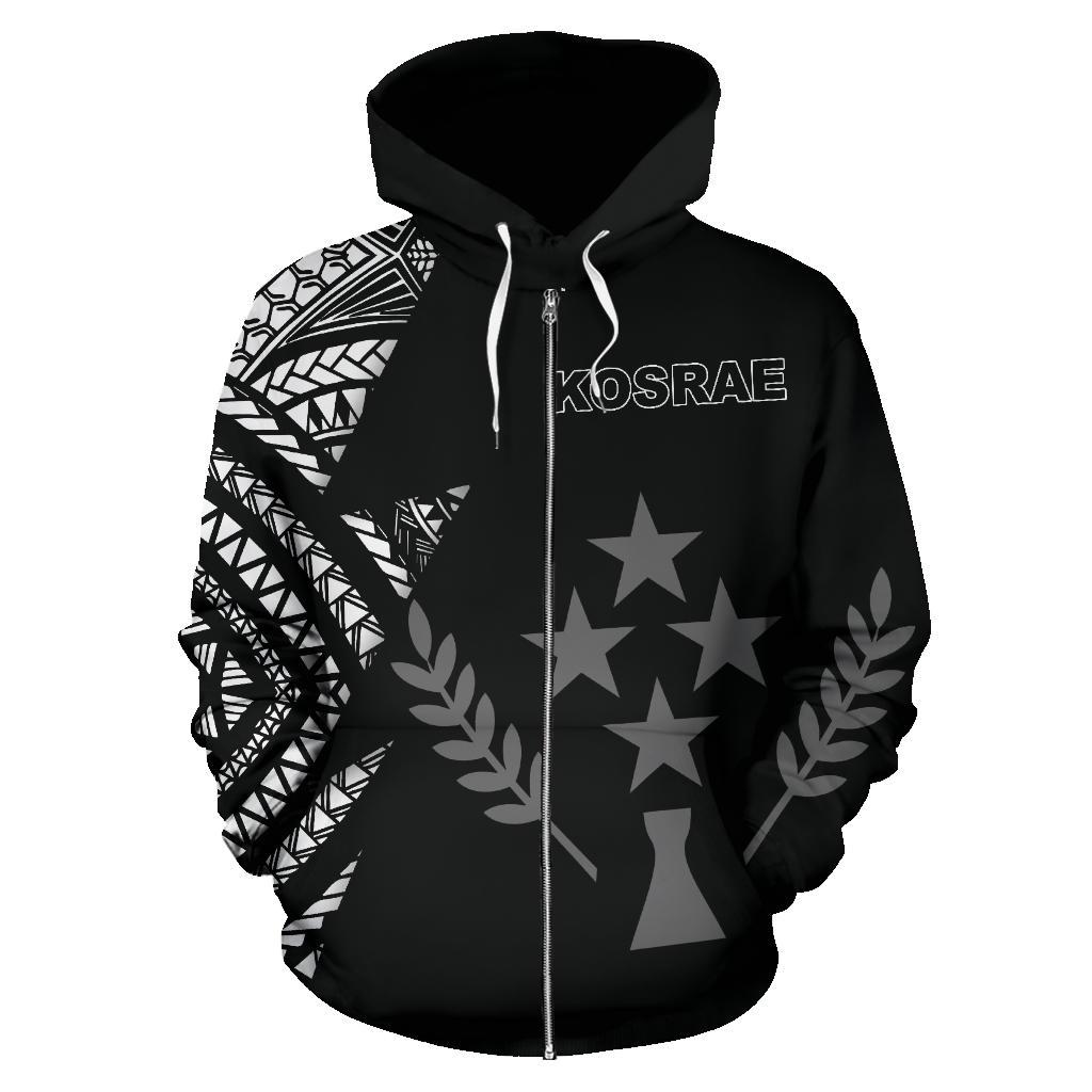 Kosrae Pattern All Over Zip up Hoodie FSM - Polynesian Pride