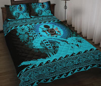 Cook Island Quilt Bed Sets Wave Navy Black - Polynesian Pride