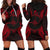 Yap Polynesian All Over Hoodie Dress Map Red Red - Polynesian Pride