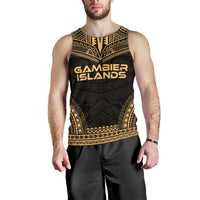 Gambier Islands Men's Tank Top - Polynesian Chief Gold Version Gold - Polynesian Pride