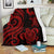 Pohnpei Micronesian Premium Blanket - Red Tentacle Turtle White - Polynesian Pride