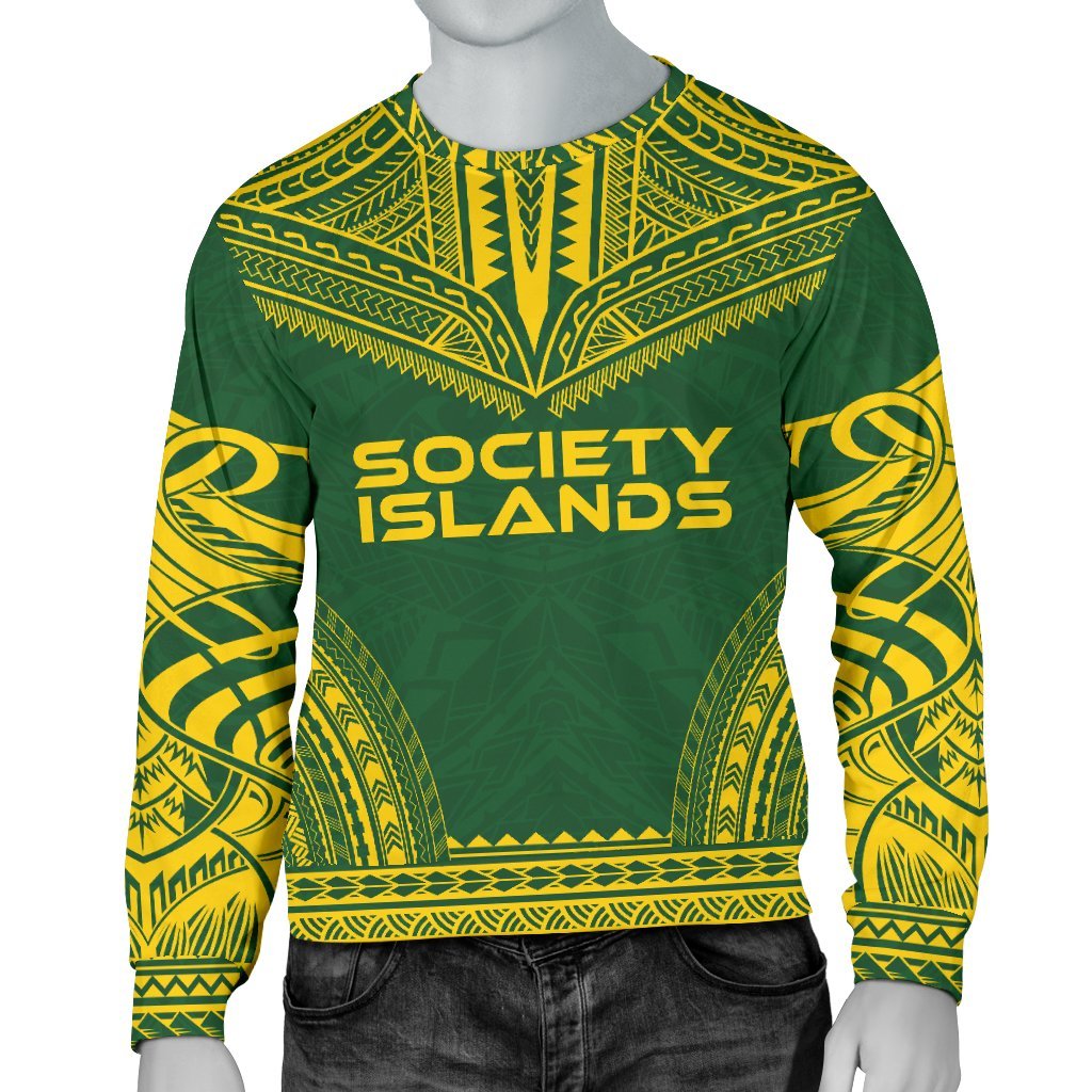 Society Islands Sweater - Polynesian Chief Flag Version Unisex White - Polynesian Pride