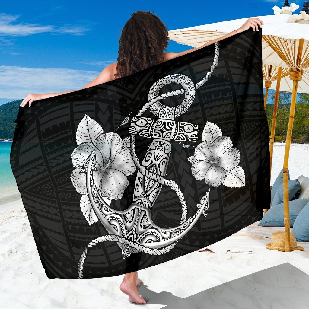 Anchor White Poly Tribal Sarong Sarong - 1 44*66 Inch White - Polynesian Pride