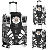 Niue Luggage Cover - Polynesian Tattoo Black Black - Polynesian Pride