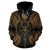 Pohnpei Polynesian All Over Zip up Hoodie Map Gold - Polynesian Pride