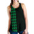 Hawaii Kakau Polynesian Coat Of Arms Women's Racerback Tank - Green - Polynesian Pride