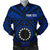 Cook Island Personalised Men's Bomber Jacket - Seal With Polynesian Tattoo Style ( Blue) Blue - Polynesian Pride
