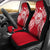 French Polynesia Car Seat Cover - French Polynesia Coat Of Arms Map Red White Universal Fit Red - Polynesian Pride