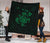 Hawaii Turtle Hibicus Map Premium Quilt - Green - Polynesian Pride