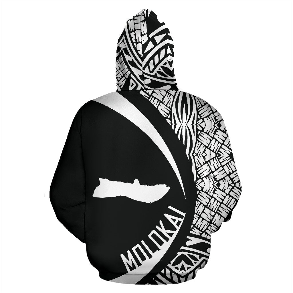 Molokai Kanaka Maoli Polynesian Zip up Hoodie Circle Style - Polynesian Pride