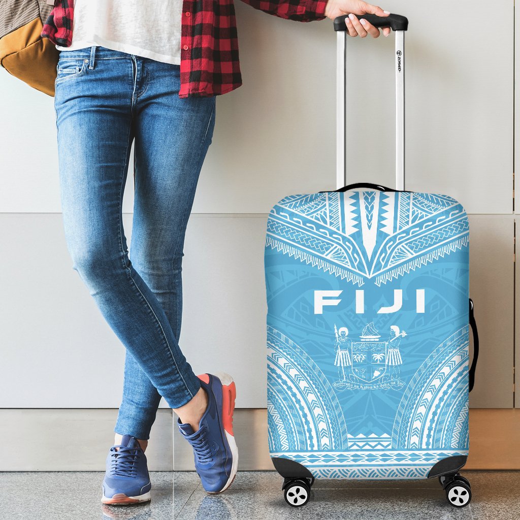 Fiji Flag Polynesian Chief Luggage Cover - Polynesian Pride