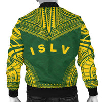Society Islands Flag Polynesian Chief Men's Bomber Jacket - Polynesian Pride