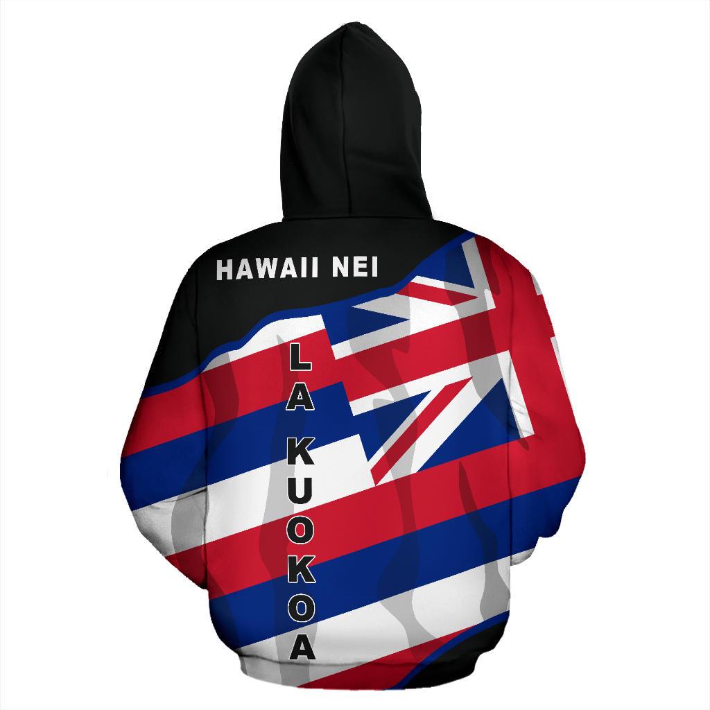Hawaii Lakuokoa Flag Hoodie - Polynesian Pride
