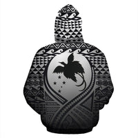 Papua New Guinea All Over Hoodie Lift up Black - Polynesian Pride